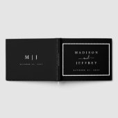 白黒ミニマル結婚リスト ゲストブック (全面)