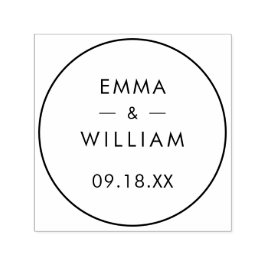 白黒ミニマル結婚リスト セルフインキングスタンプ