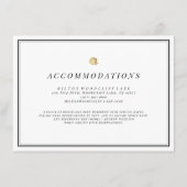 白黒ミニマル結婚主義の宿泊施設 エンクロージャーカード (正面)