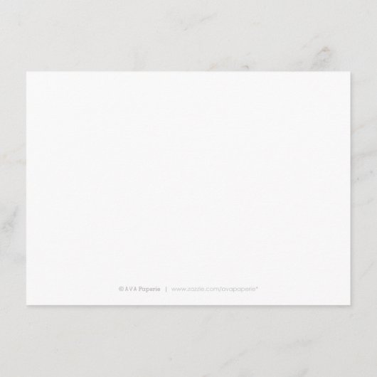 白黒ミニマル結婚主義の宿泊施設 エンクロージャーカード (裏面)