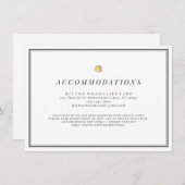 白黒ミニマル結婚主義の宿泊施設 エンクロージャーカード (正面/裏面)