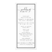 白黒ミニマル結婚式 プログラム (裏面)