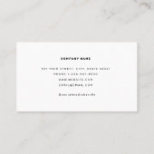 白黒ミニマル署名スクリプト 名刺 (裏面)