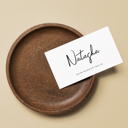 白黒ミニマル署名スクリプト 名刺