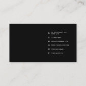 白黒ミニマル署名スクリプト 名刺 (裏面)