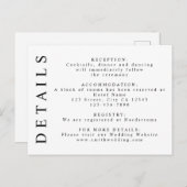 白黒ミニマル詳細挿入 ポストカード (正面/裏面)