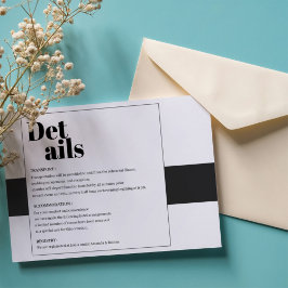 白黒ミニマル詳細 エンクロージャーカード