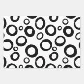 白黒ミニマル ラッピングペーパーシート (正面2)