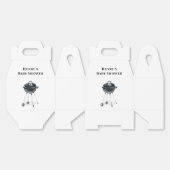 白黒ミニマルBBQグリルベビーシャワー フェイバーボックス (見開き)