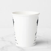 白黒ミニマルBBQグリルベビーシャワー 紙コップ (右)