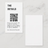 白黒ミニマ結婚リスト エンクロージャーカード (正面/裏面)