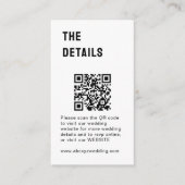 白黒ミニマ結婚リスト エンクロージャーカード (正面)