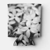 白黒ミニ花模様 缶クーラー (正面)