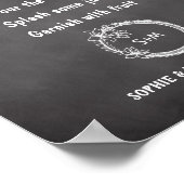 白黒ミモサバーストリングライツポスター ポスター (角)