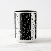白黒ミュージカルストライプマグ ツートーンマグカップ (中央)