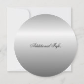 白黒ミュージカルストライプラウンド招待状 招待状 (裏面)