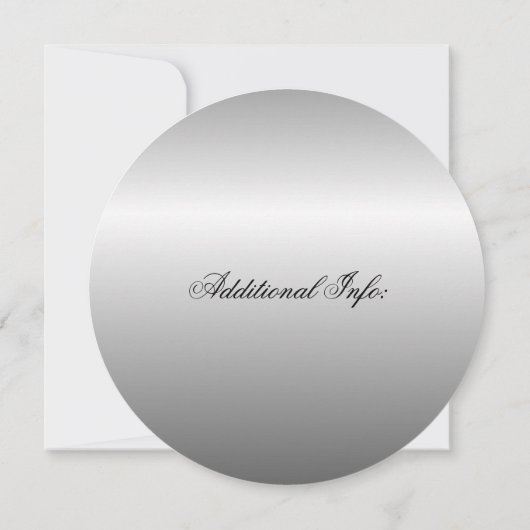 白黒ミュージカルストライプラウンド招待状 招待状 (裏面)