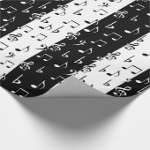 白黒ミュージカルストライプラッピング紙 ラッピングペーパー (角)