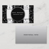 白黒ミュージカルストライプ名刺3 名刺 (正面/裏面)