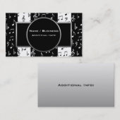 白黒ミュージカルストライプ名刺4 名刺 (正面/裏面)