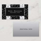 白黒ミュージカルストライプ名刺 名刺 (正面/裏面)