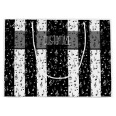 白黒ミュージカルストライプ抱き枕 ラージペーパーバッグ (正面)