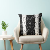 白黒ミュージカルストライプ装飾用クッション クッション (椅子)