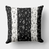 白黒ミュージカルストライプ装飾用クッション クッション (裏面)
