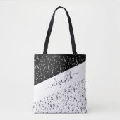 白黒ミュージカルトートバパーソナライズされたッグ トートバッグ (正面)