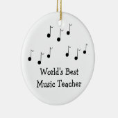 白黒ミュージカルノート先生 セラミックオーナメント (右)