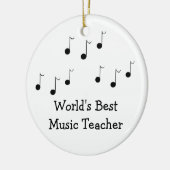 白黒ミュージカルノート先生 セラミックオーナメント (左)