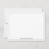 白黒ミュージカルノート記号パターン ノートカード (正面)