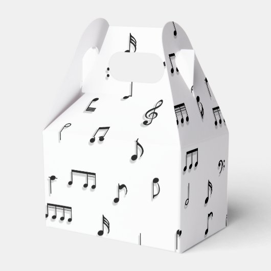白黒ミュージカルノート記号パターン フェイバーボックス (裏面サイド)