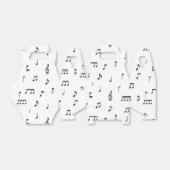 白黒ミュージカルノート記号パターン フェイバーボックス (折り畳みなし)