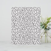 白黒ミュージカルノート音楽スクラップブック紙 (スタンド正面)