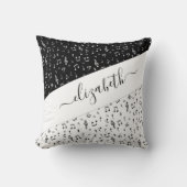 白黒ミュージカル パーソナライズされた クッション (正面)