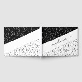 白黒ミュージカル パーソナライズされた ゲストブック (全面)