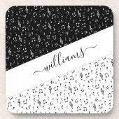 白黒ミュージカル パーソナライズされた コースター (正面)