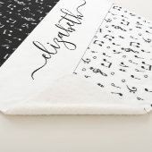 白黒ミュージカル パーソナライズされた シェルパブランケット (3/4)