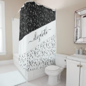 白黒ミュージカル パーソナライズされた シャワーカーテン (インサイチュ)