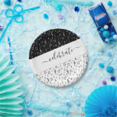 白黒ミュージカル パーソナライズされた ペーパープレート (パーティー)