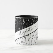 白黒ミュージカル パーソナライズされた マグカップ (中央)