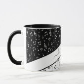 白黒ミュージカル パーソナライズされた マグカップ (左)