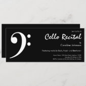 白黒ミュージックチェモダンロコンサートリサイタル 招待状 (正面/裏面)