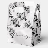 白黒ミュージックトレブルクレフ、 音符記号ツリーゲーブルボックス フェイバーボックス (オープン)