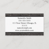 白黒ミュージックノートミュージシャン音楽先生 名刺 (裏面)