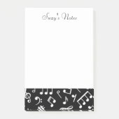 白黒ミュージックノートミュージシャン ポストイット (正面)