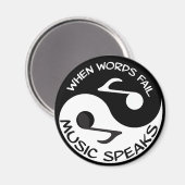 白黒ミュージックノートモダンミュージカル マグネット (正面/裏面)