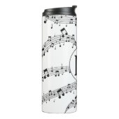 白黒ミュージックノートモノグラム タンブラー (回転左)