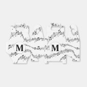 白黒ミュージックノートモノグラム フェイバーボックス (折り畳みなし)